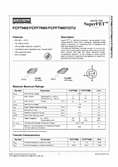 DataSheet FCPF7N60 pdf